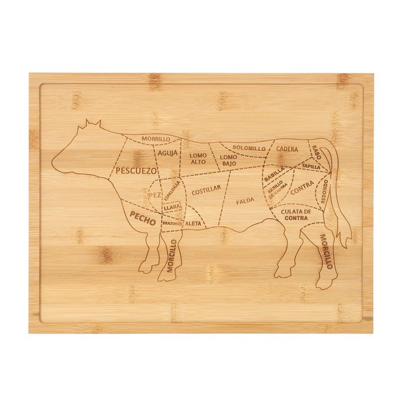 Bandeja Bambu Vaca 39X30X2.5Cm