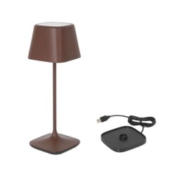 Lampara Corten Y Cargador Yttriya 10.3X10.3X30Cm