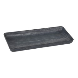 Bandeja Negra Rectagular Ps 10,5X24,5X2,5Cm