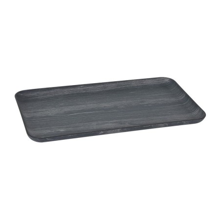 Bandeja Negra Rectagular Ps 20X38X2,5Cm