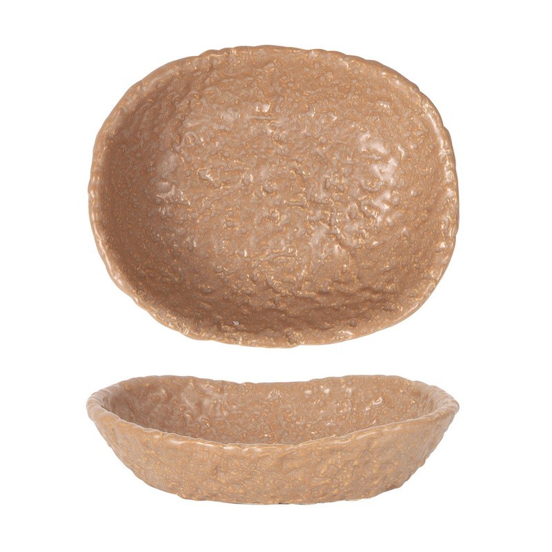 Bandeja Oval Beige Oleiro 16X13X4Cm