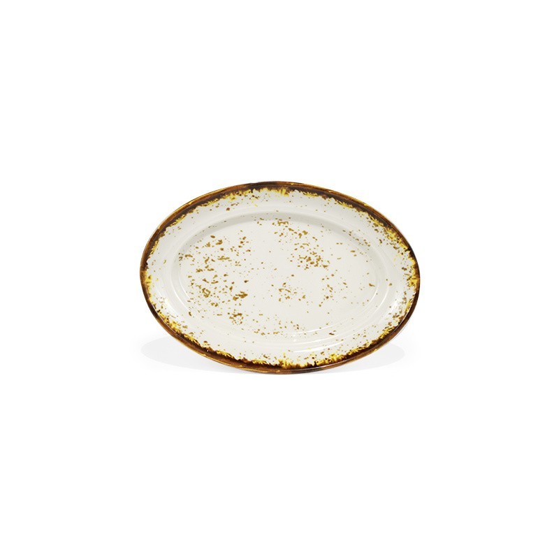 Bandeja Oval Beige Touareg 25.5X17.5X3Cm