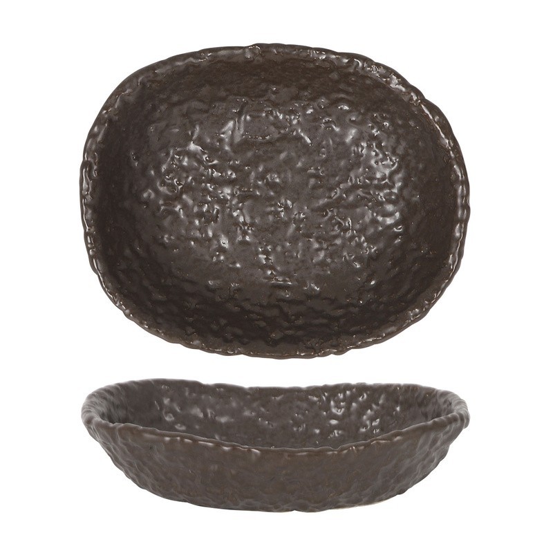Bandeja Oval Marron Oleiro 16X13X4Cm