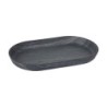 Bandeja Oval Negra Ps 13,5X23,5X2,5Cm