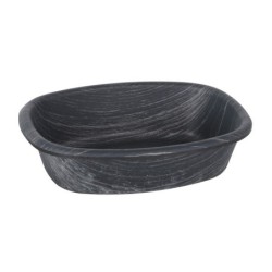 Bandeja Oval Negra Ps 14,5X19X5,5Cm