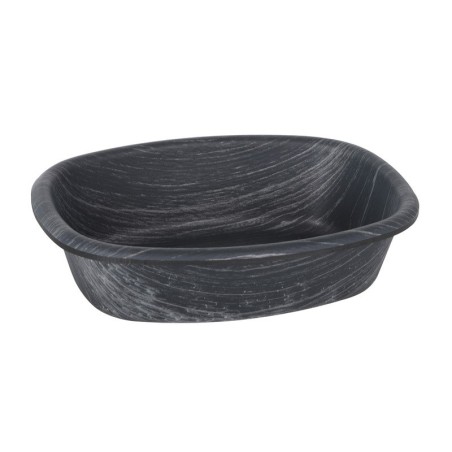 Bandeja Oval Negra Ps 14,5X19X5,5Cm