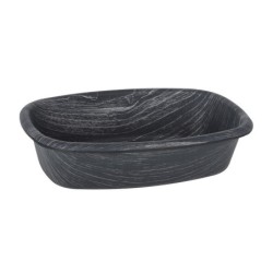 Bandeja Oval Negra Ps 15,5X23,5X6Cm
