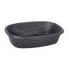 Bandeja Oval Negra Ps 20,5X28,5X7Cm