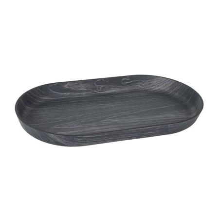 Bandeja Oval Negra Ps 28X15,5X2,5Cm