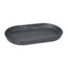 Bandeja Oval Negra Ps 28X15,5X2,5Cm