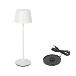 Lampara Redonda Blanca Y Cargador Luzerneø11X36Cm