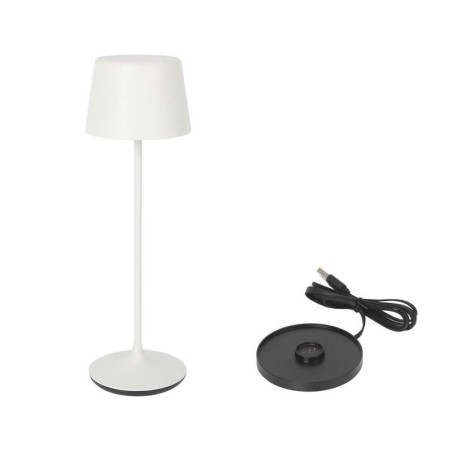 Lampara Redonda Blanca Y Cargador Luzerneø11X36Cm