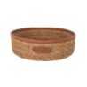 Cesta Seagrass Ribete Piel 20X7Cm