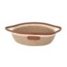 Cesta Yute Ribete Piel 20X8Cm