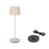 Lampara Redonda Beige Y Cargador Luzerne Ø11X36Cm