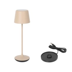 Lampara Redonda Beige Y Cargador Luzerneø7.5X25Cm