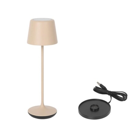 Lampara Redonda Beige Y Cargador Luzerneø7.5X25Cm