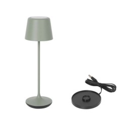 Lampara Redonda Verde Y Cargador Luzerneø7.5X25Cm