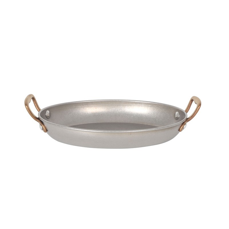 Fuente Oval Plata Vieja Inox Vint,20.5Cmx15