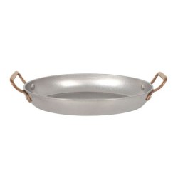 Fuente Oval Plata Vieja Inox Vintage 24,5X17,5Cm