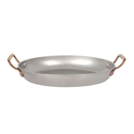 Fuente Oval Plata Vieja Inox Vintage 24,5X17,5Cm