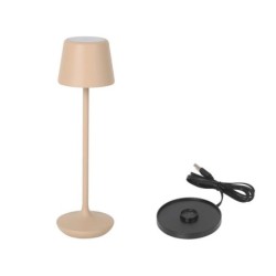 Lampara Redonda Beige Y Cargador Luzerne Ø6X20Cm