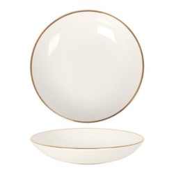 Plato Hondo Gourmet Filo Oro 23X4Cm