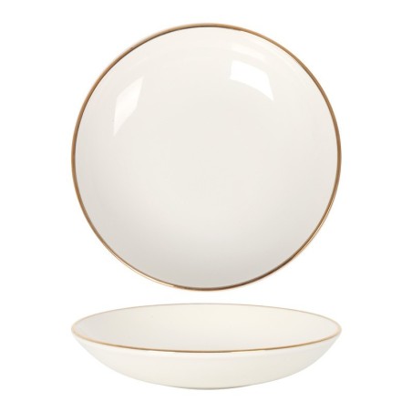 Plato Hondo Gourmet Filo Oro 23X4Cm