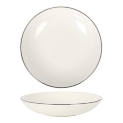 Plato Hondo Gourmet Filo Plata 23X4Cm