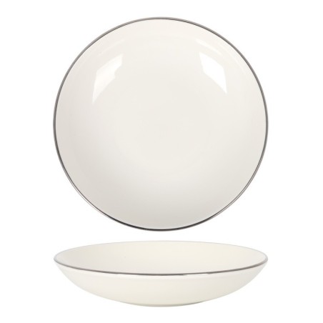 Plato Hondo Gourmet Filo Plata 23X4Cm