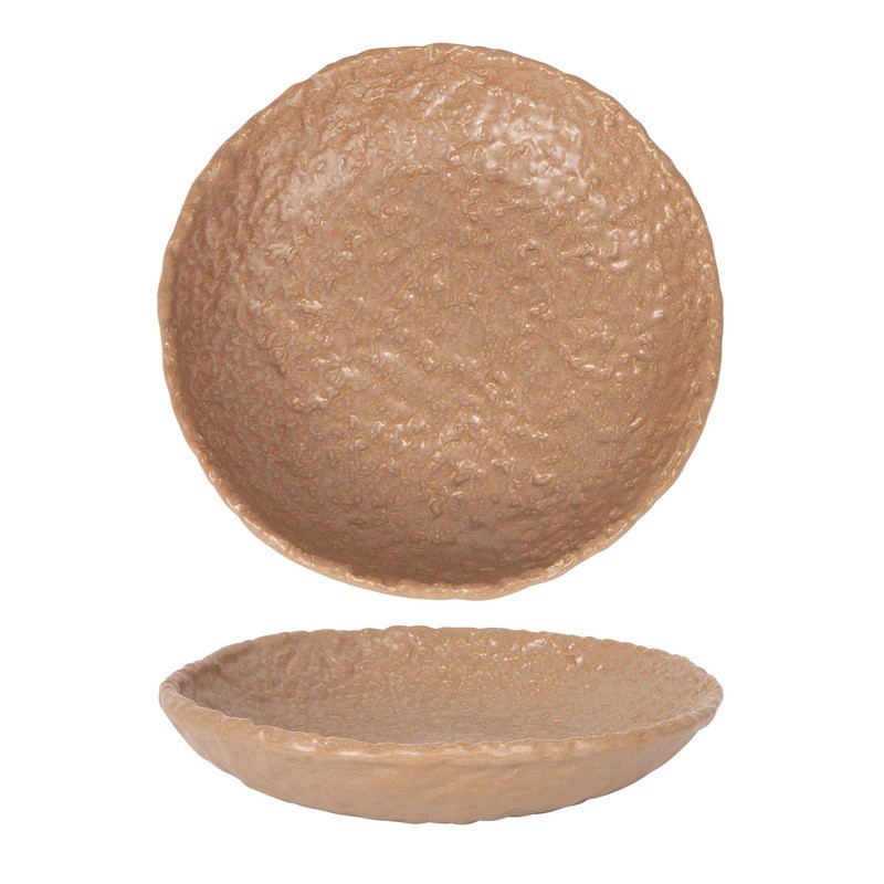Plato Hondo Marron Beige 22.5X4,5Cm