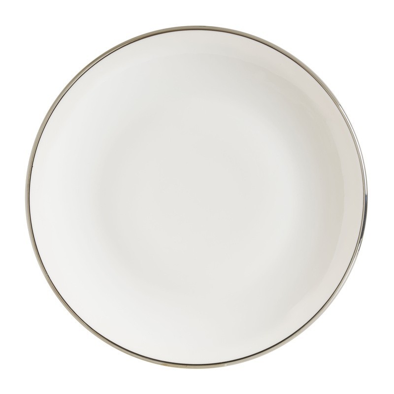 Plato Llano Gourmet Filo Plata 27X2.5Cm
