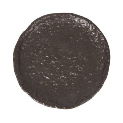 Plato Postre Marron Oleiro 21X2Cm