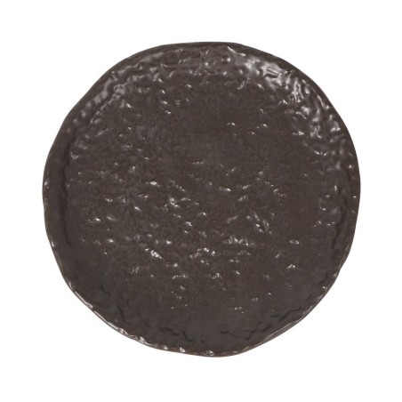 Plato Postre Marron Oleiro 21X2Cm