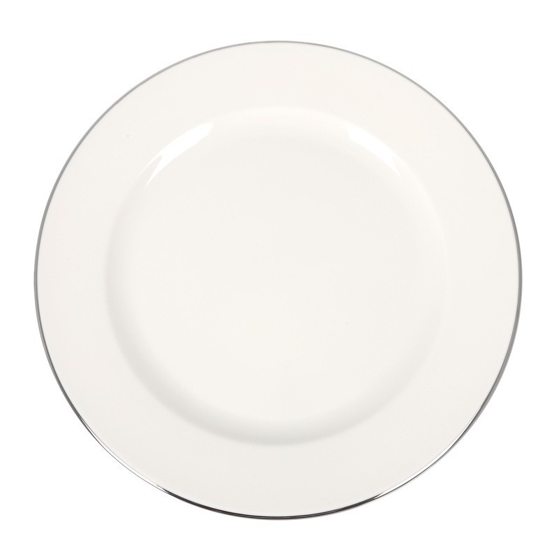Plato Presentacion Banquet Filo Plata 30X2.5Cm