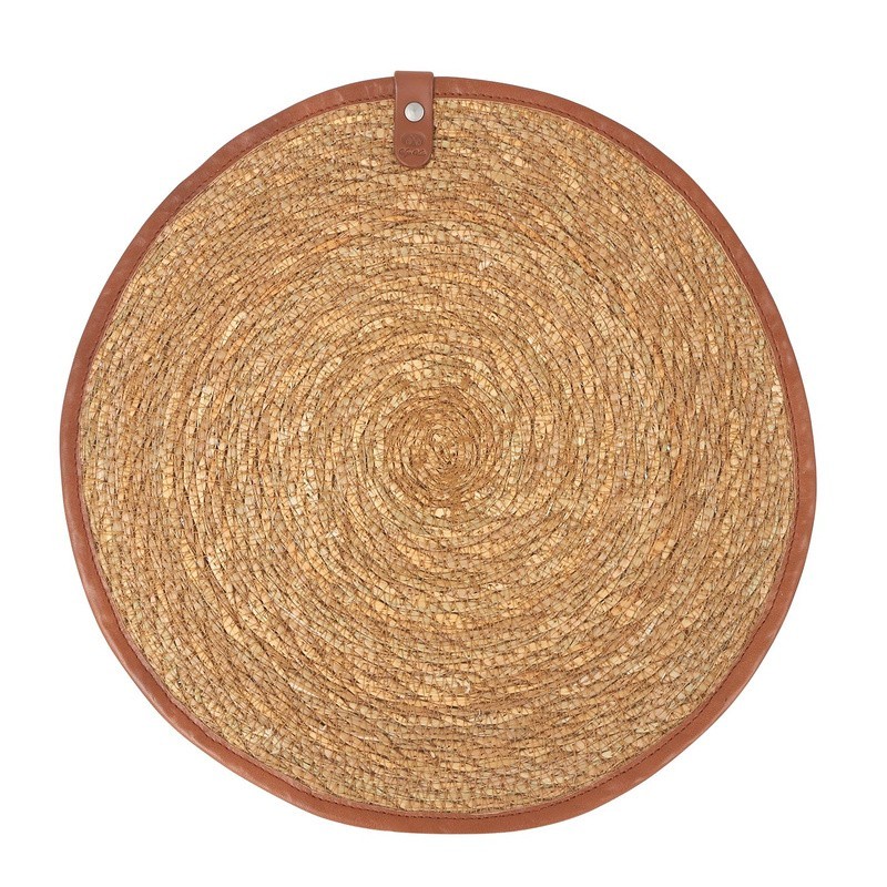 Salvamantel Seagrass Ribete Piel 35Cm