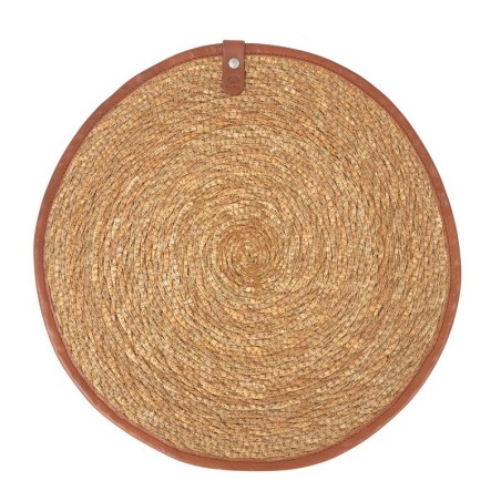 Salvamantel Seagrass Ribete Piel 35Cm