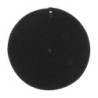 Salvamantel Yute Negro Ribete Piel 35Cm