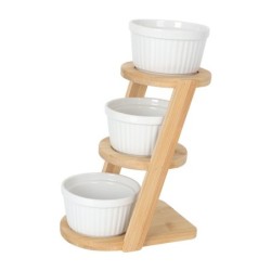 Set 3 Ramequines B2037V C/Soport 17X12X24Cm