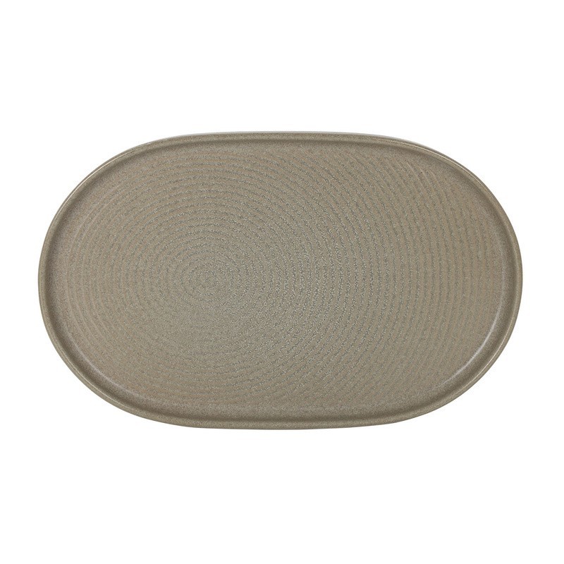 Plato Ovalado Adelfa Ripple 37 Cm