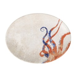 Plato Oval Moove Pulpo Coralya 20X15,6Cm