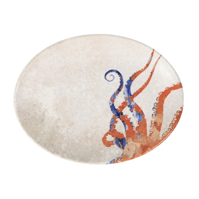 Plato Oval Moove Pulpo Coralya 20X15,6Cm