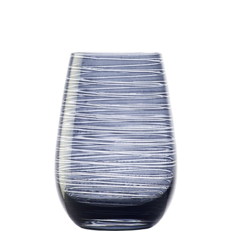 Vaso Azul Ahumado Twister  46.5Cl 8.5X12Cm