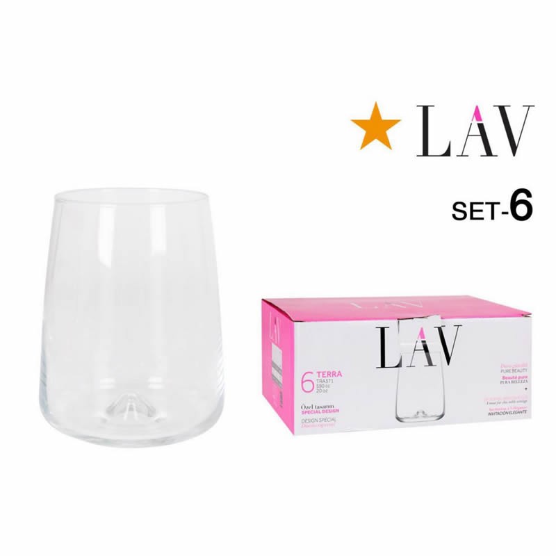 Set 6 Vasos 590cc Terra