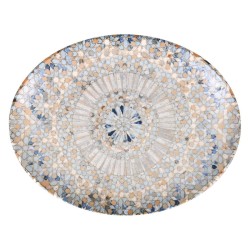 Bandeja Oval Mosaico 31X24X2.5Cm