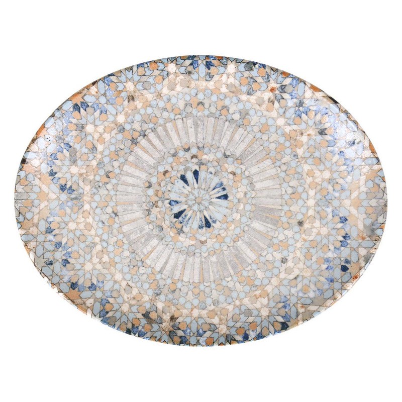 Bandeja Oval Mosaico 31X24X2.5Cm