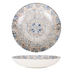 Plato Hondo Gourmet Mosaico 23X4Cm