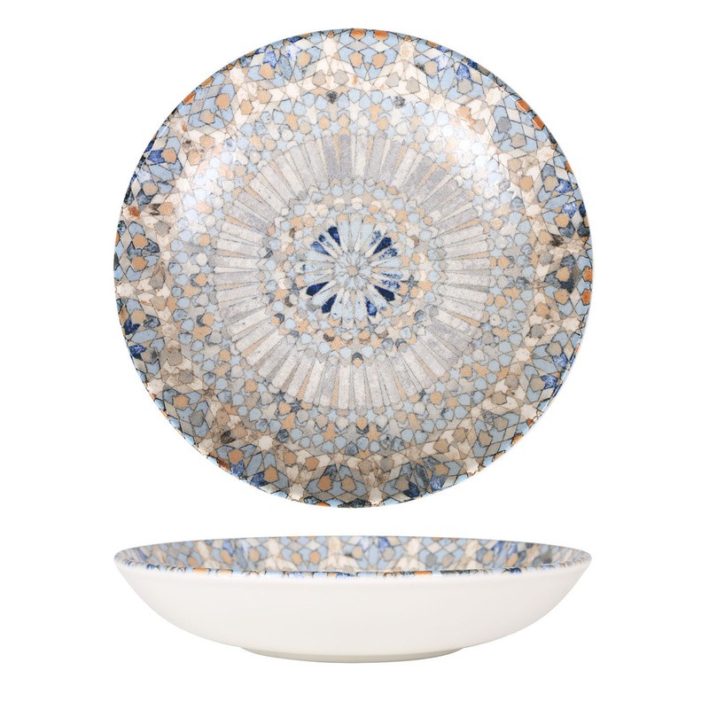 Plato Hondo Gourmet Mosaico 23X4Cm