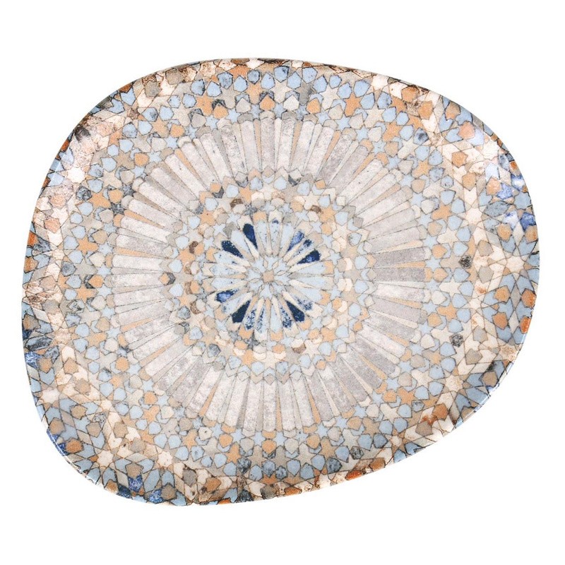 Plato Postre Tango Mosaico 24X19.5Cm