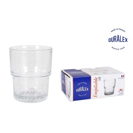 Set 6 Vasos Transparente 16Cl Apilable